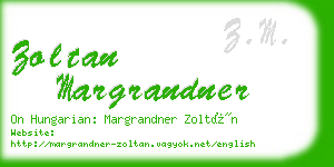 zoltan margrandner business card